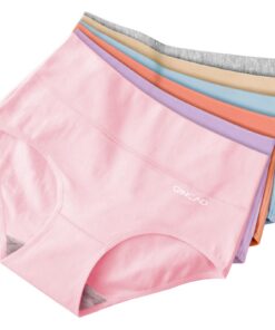 QINCAO Hohe Taille Unterhosen Damen, 6er Pack Baumwolle Stretch Panties Weich OEKO-TEX STANDARD 100 QINCAOStretch Atmu