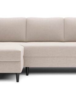 Selsey - Ecksofa Nalika | Komfortabel in cremefarbenem hydrophobem Velours | für familienfreundlich | für Wohnzimmer | M