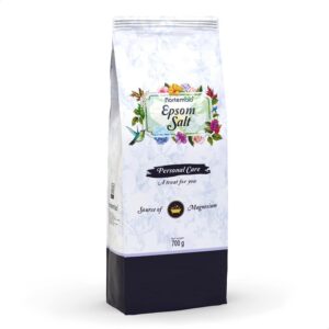 Nortembio Premium Epsom Salz 100% Pure 700g - Konzentriertes Magnesium für Empfindliche Haut | Vitamin C & E enthalten |