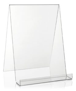 VITAdisplays® DIN A4 Buchständer für Bücher und Broschüren aus original PLEXIGLAS® (Acrylglas, Transparent) - ideales S