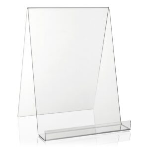 VITAdisplays® DIN A4 Buchständer für Bücher und Broschüren aus original PLEXIGLAS® (Acrylglas, Transparent) - ideales S