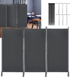 XMTECH Raumteiler Klappbar Freistehend, Garten Trennwand Sichtschutz, Anthrazit