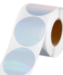 QWORK® Thermoaufkleber Thermoetiketten 400 Stück Laserkreis 50 mm x 50 mm | QWORK® 50 mm x 50 mm Laserkreis Thermoaufkl