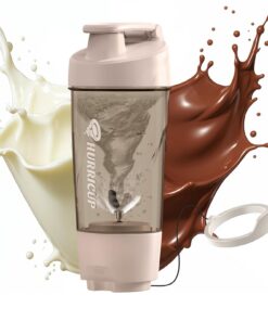 Shaker Proteinshake Edelstahl Elektrisch - BPA-Frei, Manuelle Mischtechnologie,Ideal für Outdoor & Fitnessstudio