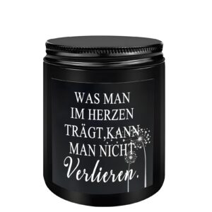 Trauerkerzen mit Spruch Trost Geschenk für Verstorbene Lieblingsmensch | Gedenkkerze Trauer Geschenk für Verstorbene Tr