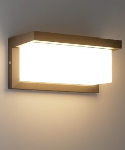 Klighten 24W Wasserdichte IP65 LED Wandleuchte,ideal für Garten und Balkon, 3000K Rechteckig, schwarze