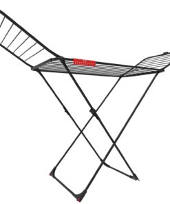 Vileda Extra Ultimate Wäscheständer (Black Edition) - XXL-Leinen für weniger Abdrücke, 20m Trockenleinenlänge, Kleinteil
