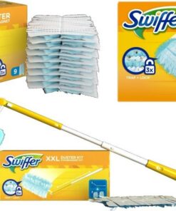Steffi Set Swiffer Staubmagnet XXL Teleskopgriff für Haushaltsführung + praktische Handgriffe + 14 Tücher
