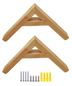 2 Stück Massivholz Regalhalterungen für Wohnzimmerschmuck | Rechtwinklige L-Form Massivholz Regalhalterungen zum Dekori