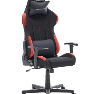 DXRacer Höhenverstellbar Gaming-Stuhl - NEW - Ideal für Spieler und Büroarbeiter, mit Wippfunktion und Schwarz-Rot Desig
