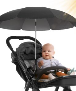 STYNGARD Kinderwagen Sonnenschirm UV Schutz 50+ / 70 cm Durchmesser - Optimal für Kinder imbuggys - Flexibel einsetzbar