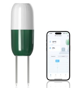 Xtsuen Feuchtigkeitsmessgerät für Pflanzen und Boden, kabelloser WLAN-Bodenfeuchtesensor, 2-in-1 Feuchtigkeitsmesser für