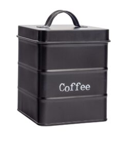 Harbour Housewares Vintage Metal Kaffeekanister Schwarz - Küche Aufbewahrung