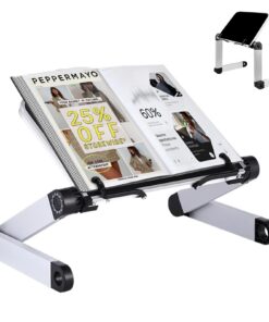 Höhenverstellbarer Buchhalter für dicke Hardcovers und Tablets - Leseständer mit stabilen Aluminiumarmen | Leseständer