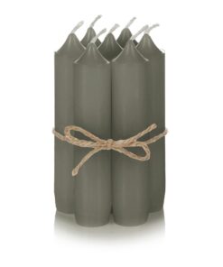 Nordstern Dunkel-Grün Stabkerzen 6er Pack - Ideale Tischdekoration für Hochzeit und Weihnachten - klein für Adventskranz