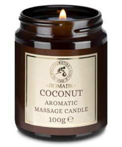 Massagekerze Kokos - Duftkerze mit Aromatherapie - Körperpflegeprodukten - Entspannung im Zuhause - Kokosöl & Mandelöl &