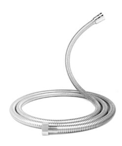 Duschschlauch 2m - Verchromt, Mit Verdicktem Kupferkern und Kupfermutter, Langlebig und Flexibel (2m) (Silber) Duschsc