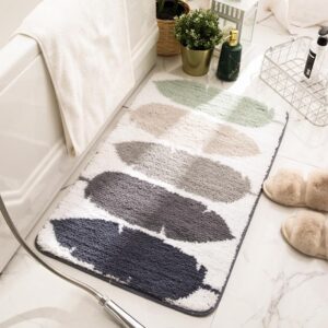 WUMEIJIAJU Rutschfester Badteppich 40x60 cm, dicker und saugfähiger, für Badewanne und Dusche (fünf Blätter)