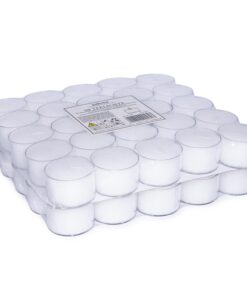 pajoma® Teelichte 50 Stück, Weiß | unbeduftete Teelichter | Brenndauer 8 Std. - Dekorieren für Hochzeit und Party | 20 g