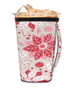 Reusbare Neopren-Innenschutzbluse für Kaffeedosen mit Griff für Eiskaffee und kalte Getränke Größe M für 24-30oz