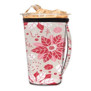 Reusbare Neopren-Innenschutzbluse für Kaffeedosen mit Griff für Eiskaffee und kalte Getränke Größe M für 24-30oz