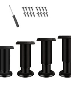 Zorplex Möbelfüße Verstellbar Schwarz, Ideal für Schränke und Sofas Schwarz, Stützen Höhenverstellbar 8-12cm