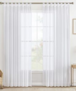 MIULEE Schllaufenschal für Wohnzimmer transparent Weiss 260x140cm