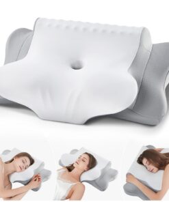 OEKO-TEX STANDARD 100 Memory Foam Nackenkissen für Seitenschläfer und Rücken- sowie Bauchschläfer | Ergonomisches Memor