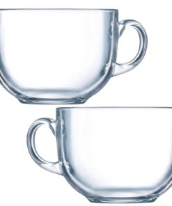 Caribou Living Große transparente Cappuccino-Tassen aus Glas für heiße Getränke - 500 ml - 2 Tassen - Thermos Becher für