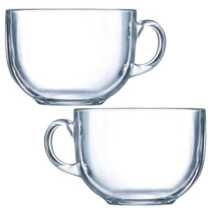 Caribou Living Große transparente Cappuccino-Tassen aus Glas für heiße Getränke - 500 ml - 2 Tassen - Thermos Becher für