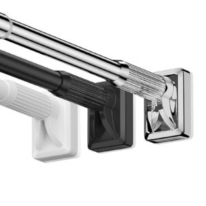 Ohne Bohren Gardinenstange Weiss 360-450cm Badezimmer Fenster Kleiderschrank | Durchmesser 33mm Teleskopstange Einfache