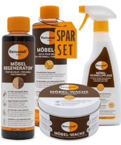 Renuwell Möbel-Regenerator Set 500 ml – Intensive Pflege, Reinigung & Schutz für Holzmöbel – Ideal für Jäckhasel-Möbel-O