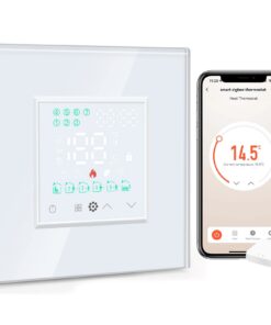 BSEED Smart ZigBee Alexa Wasserdüngerthermostat für Hauswife bei Heizzeiten mit Alexa-Kompatibilität und Tuya-Hub 5A Wei