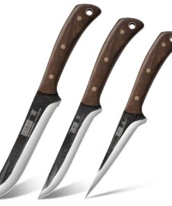 HOSHANHO Metzgermesser Set - Superscharfe Handgeschmiedete Echtkohlenstoffedelstahlặpfeil für Zuhause und draußen | HOS