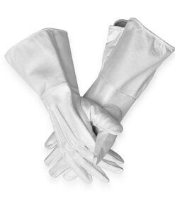 VISTOSO Hochwertige Handschuhe aus echtem Leder für mittelalterliches Kostüm und Cosplay - Medium | VISTOSO Opulente Ha
