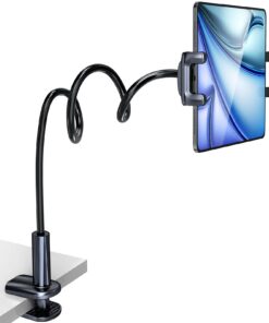 Giftorld Flexible Tablet Stand Halter für Bett und Tisch - Verstellbare Lange Schwanenhals Arm Mounting Klemme - Kompati