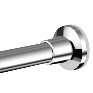 Duschvorhangstange ohne Bohren, verstellbar, 71,1 - 122,9 cm Federrostbeständigkeit, polierter Edelstahl, rutschfest, id