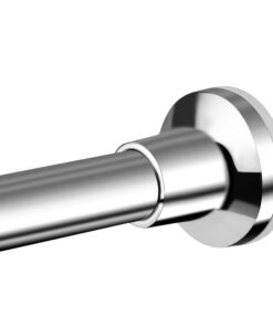 Duschvorhangstange ohne Bohren 71-123 cm Rostfreier Polierter Edelstahl Verstellbar Badezimmer
