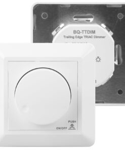230V LED Dimmer für LED & Glühlampen - Universal Lichtschalter 5-300W | Weiß Lichtschalter Dimmschalter für LED & Glühl