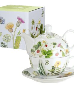 Porzellane Teekanne Wild Flower für Hausgenüsse im Grünen | Porzellane Blumenmotiv Teekanne Wild Flower zum Entspannen