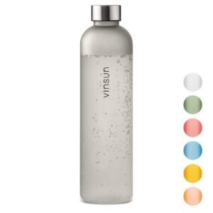 VINSUN Trinkflasche 1000ml auslaufsicher, BPA frei, Tritan - leichte Wasserflasche für Sport und Outdoor