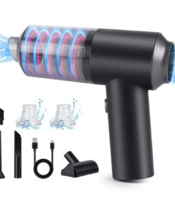 ASFSKY Mini Staubsauger Auto 8000Pa Akku Handstaubsauger für Auto und Haus, 2-in-1 Geräte mit 300ml Staubkammer, leicht