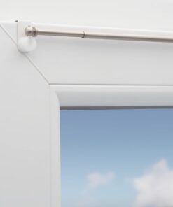 [Eleganz + Gardinenstange] + [ausziehbar] + [Fensterdicke 15-20mm] + [Nickel matt] + [80-120cm ausziehbar] + [Hochwertig