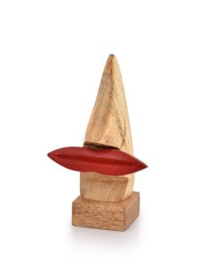 Dekorativer Brillenhalter aus Holz für Schreibtisch-Dekoration im Büro (rote Lippen) | Heimdekoration: Brillenhalter au