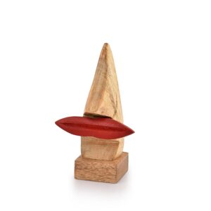 Dekorativer Brillenhalter aus Holz für Schreibtisch-Dekoration im Büro (rote Lippen) | Heimdekoration: Brillenhalter au