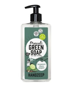 Marcel's Green Soap - Handseife Schwarzer Pfeffer & Bergamotte - Veganes Reinigungsmittel für sensible Hände - 500 ml |