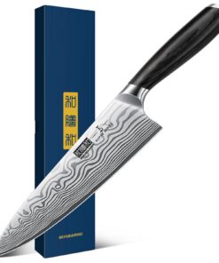 HOSHANHO Extra Scharfe Kochmesser für Profis - 20 cm Edelstahl Küchenmesser mit Ergonomischem Griff