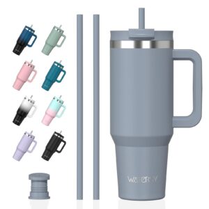 WATERSY 1,2L Kühlt 12 Stunden Vakuum-Isoliert Blau Trinkflasche Mit BPA Freier Schraubdeckel