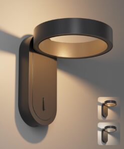 Klighten LED Wandleuchte Innen, 330°Drehbar, für Wohnzimmer und Schlafzimmer, Warmweiß/Natural Anthrazit, Aluminium, 5W