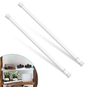 2 Stück Ausziehbare Kleiderstange - Verstellbar zur Optimierung des Schranks - Weiß | 40-70cm Teleskopstange Klemmstang